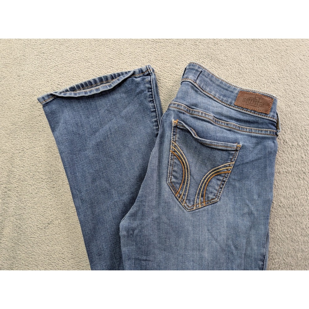 Hollister Low Rise Bootcut Jeans Medium Wash Classic Stretch 5R W27 L32